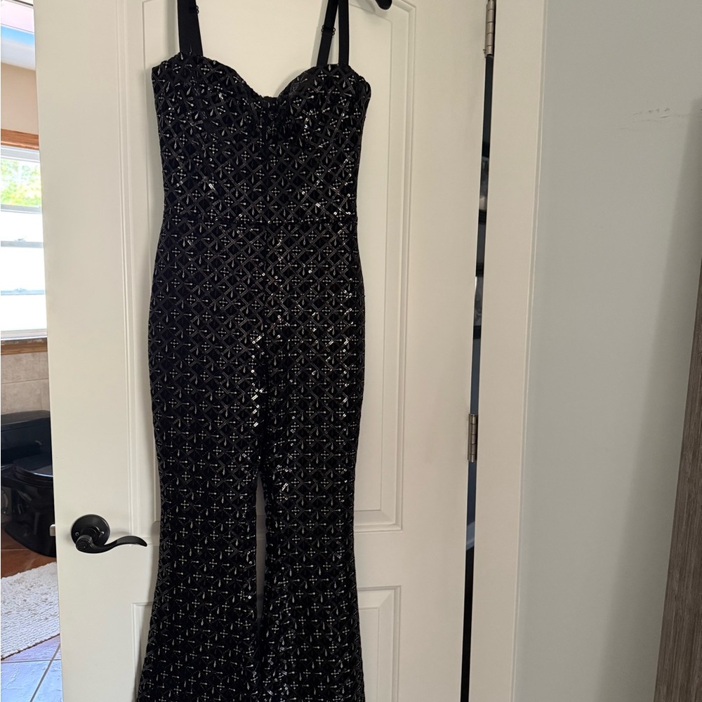 NADINE MERABI Black Contemporary Jumpsuit